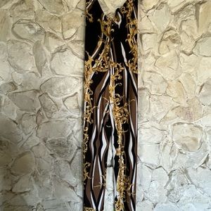 v-cut strapless jumpsuit